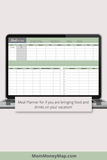 digital vacation planner sage green