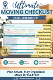 Ultimate Moving Checklist Excel Spreadsheet Template