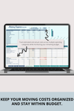 moving planner with budget checklist and timeline Excel download
