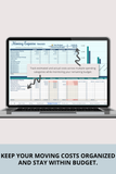 couple moving planner Google Sheets template