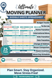 ultimate moving planner Google Sheets spreadsheet 