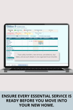 moving house utility notification tracker Google Sheets
