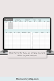 vacation planner excel spreadsheet
