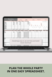 bridal shower timeline and day of schedule Excel template
