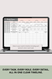 simple wedding shower planner Google Sheets instant download
