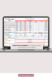 simple weekly goal and task planner Excel spreadsheet
