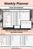 weekly planner excel with time slots