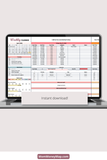 clean weekly planner Excel template for work and personal

