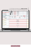 beginner friendly weekly planner Excel instant download