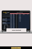 dark theme weekly planner excel template download