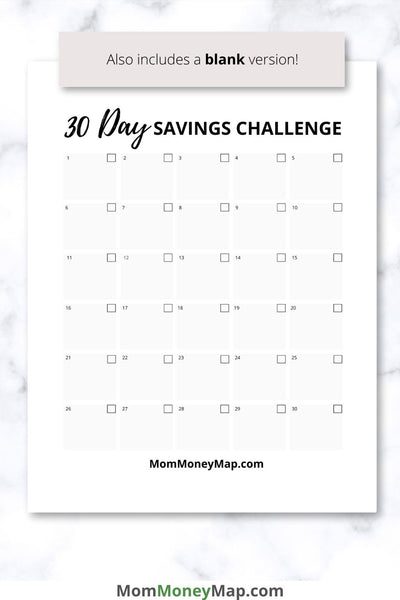 30 day money challenge