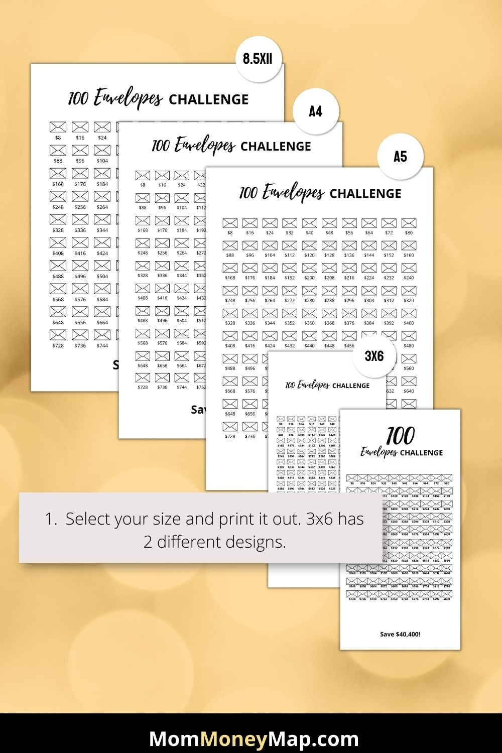 40000 Savings Challenge Printable PDF – Mom Money Map