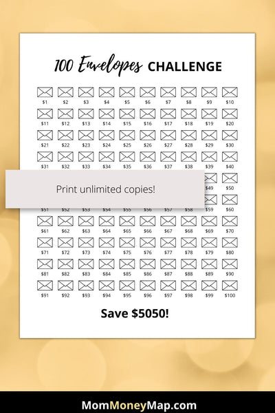 Monthly Saving Challenge Printables - Momdot.com