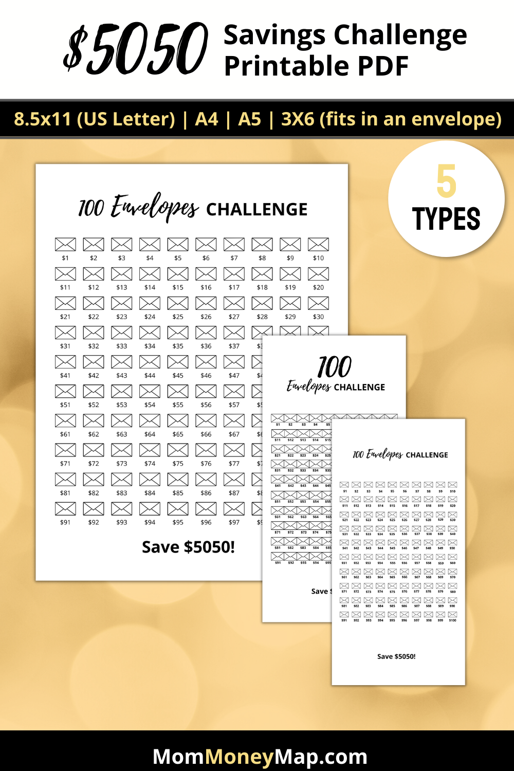 Free Printable 5000 Savings Challenge