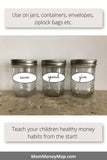 money jar labels