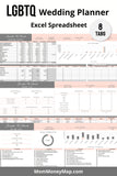 gay wedding spreadsheet template