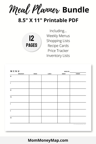 Grocery Inventory List Printable PDF