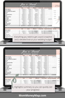 google sheets wedding budget template