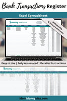 Bank Spreadsheets In Excel Bank Transactions Register Excel Spreadsheet – Mom Money Map