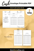 printable money envelope template