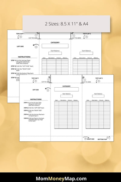 Cash Envelope Printable PDF Mom Money Map