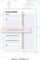 Daily Planner Printable PDF