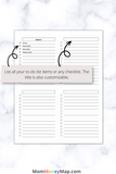 customizable checklist