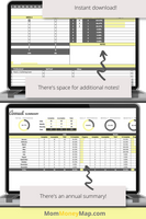 Goal Tracker Google Sheets Spreadsheet - Yellow