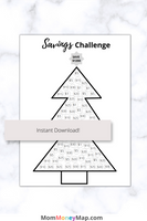 christmas savings challenge printable