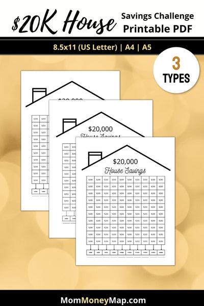 printable house savings chart