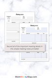 minutes of meeting template