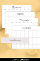 monthly calendar printable template
