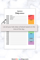 schedule chart for kids