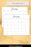 monthly calendar printable blank