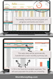 business sales team and expenses spreadsheet template