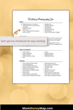 important wedding photo checklist