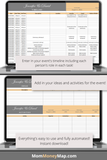 wedding planning excel spreadsheet template