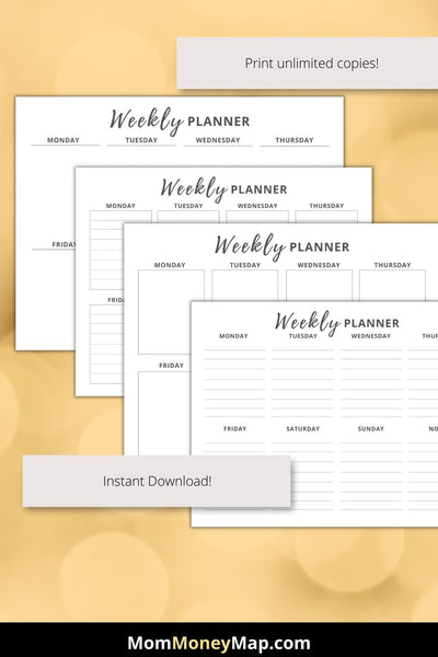 Semainier - Weekly Planner Printemps – CAROFROMWOODLAND