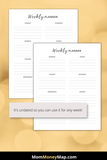 blank weekly planner printable